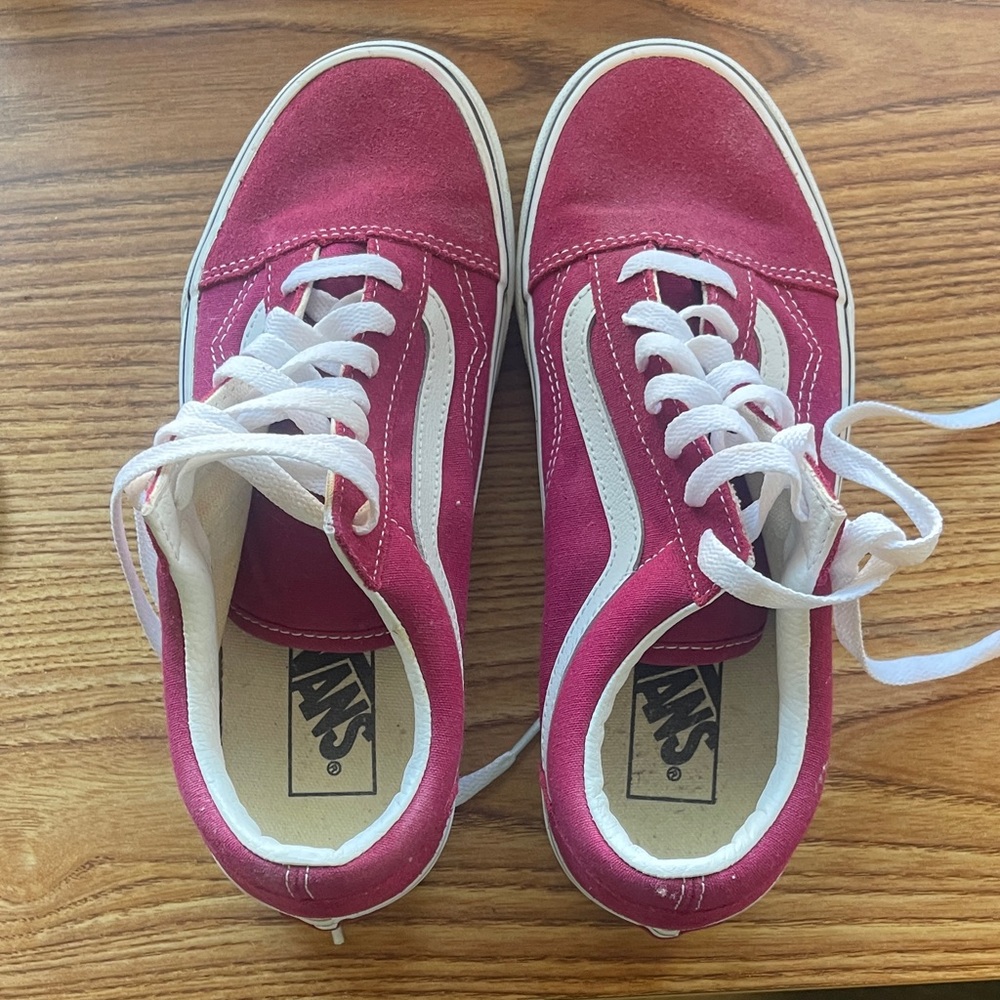 Vans Classic Red and White Sneakers… only worn once!